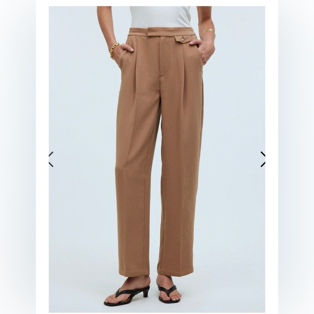 Madewell The Rosedale High-Rise Straight Pant in Crepe